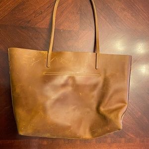 Large leather tote